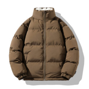 Men's Thick Warm Punk Jacket Hip Hop Style Casual Wear Oversized Fashionable