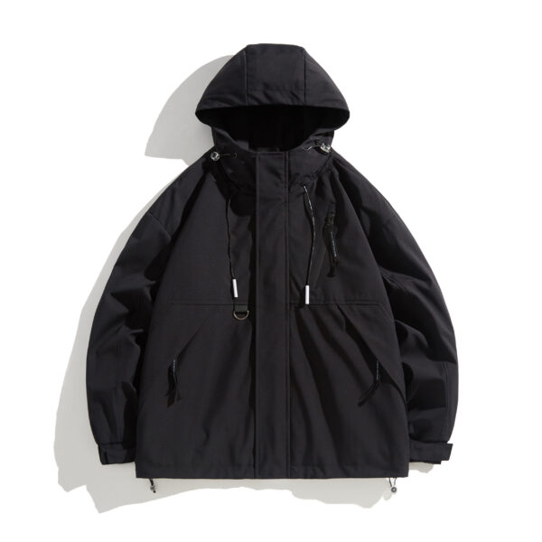 Mens Jackets Jacket Korean Fashion Ropa Y2k For Men Clothing Fall Long Sleeve Casual Coat Solid Clothes Plus Size Hooded Top - Image 2